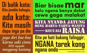 50 Kata Bijak Bahasa Manado Lucu