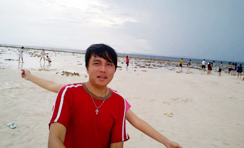 selfie di pasir timbul nain